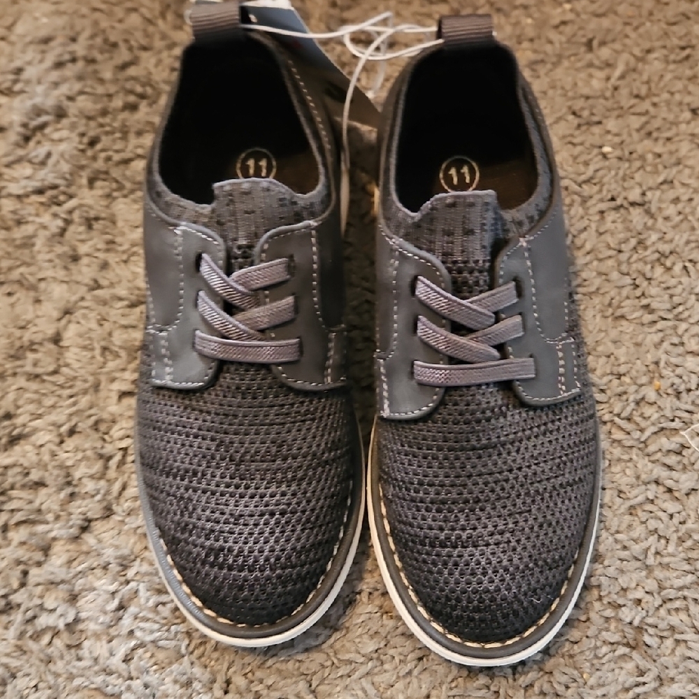 Cat & Jack Kids' Knit Lace-Up Sneakers - Gray